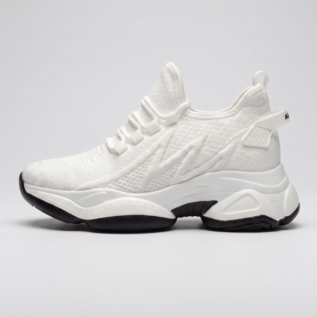 STATURE Altitude white sneaker side profile with tall sole