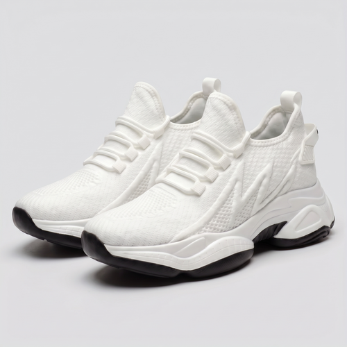 STATURE Altitude white sneakers front three-quarter view